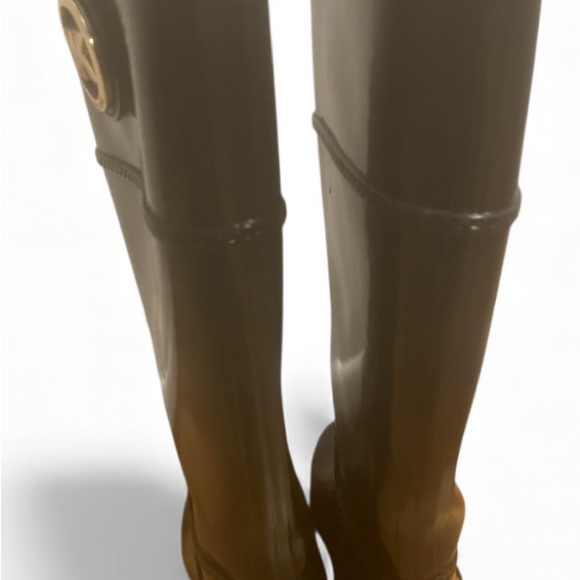 Michael Kors Woman’s Waterproof Stockard Rubber Rain Boots Black Size 6 - Picture 5 of 9